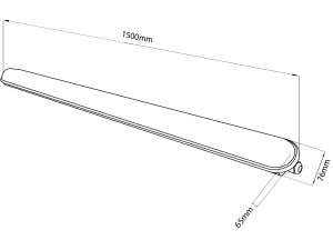 PLAFONIERA STAGNA 150CM IP65 50W CCT 4000K6500