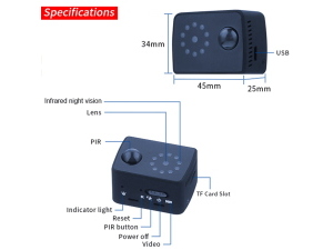 MINI TELECAMERA A BATTERIE 1080 CON PIR