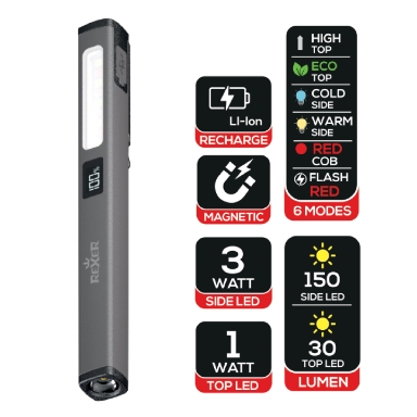 TORCIA A LED  CON BATTERIA RICARICABILE